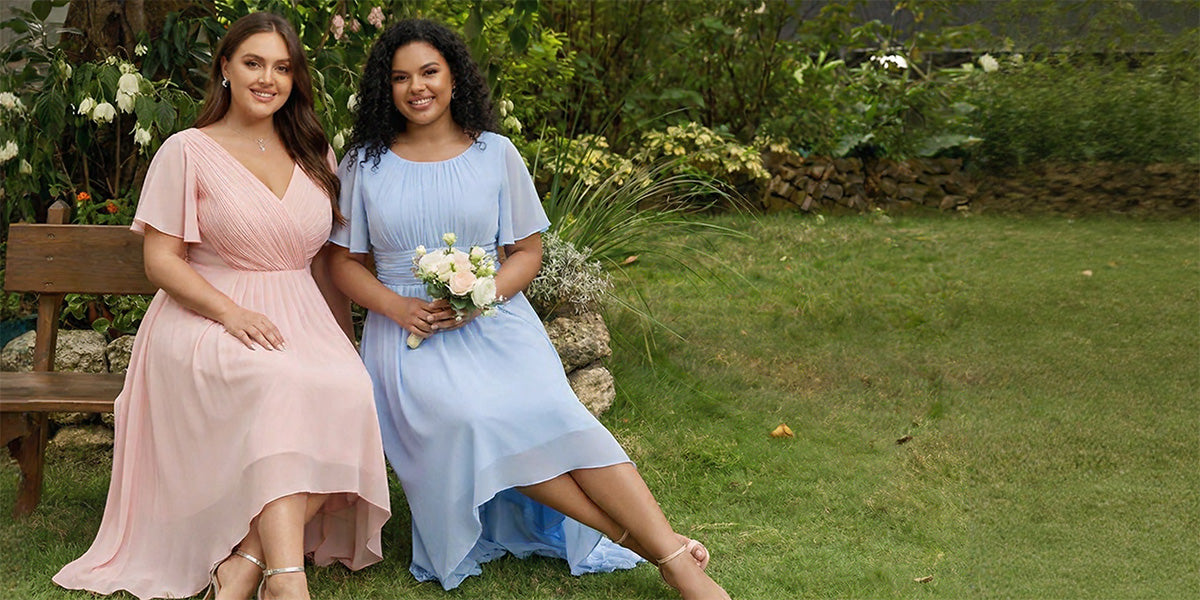 Garden-Themed Weddings: The Best Satin, Chiffon & Organza Bridesmaid Dress Choices