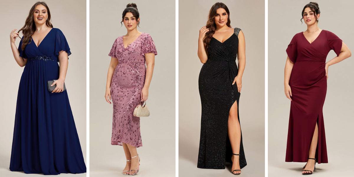 Black Tie Dresses for Curvy Figures