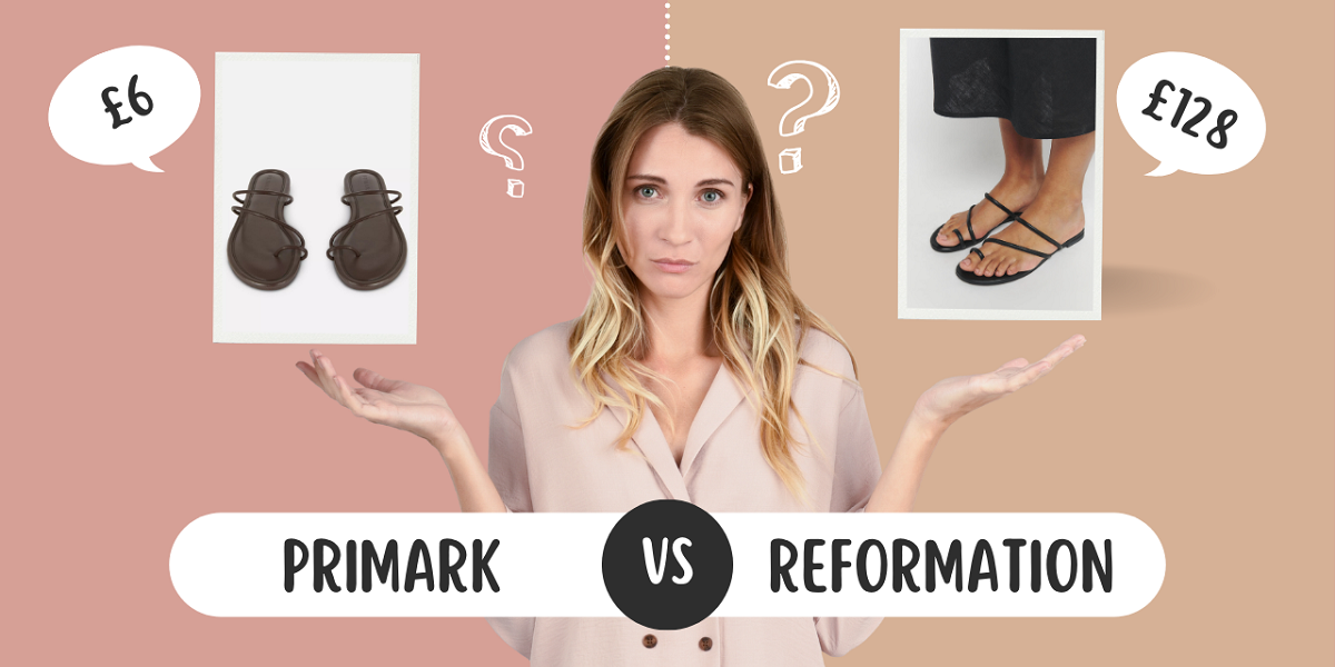 Primark vs Reformation Sandals