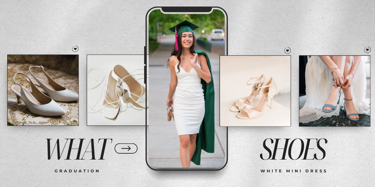 What Shoes to Wear with a White Mini Graduation Dress?