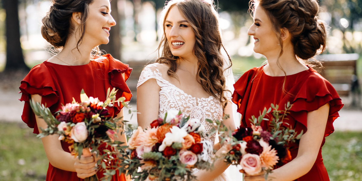 burgundy bridesmaid dresses