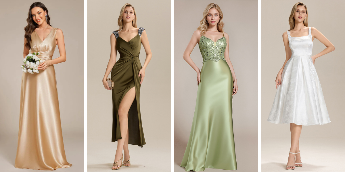 satin occasion dresses