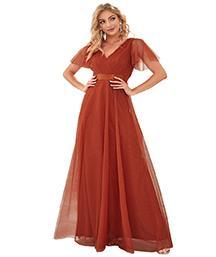 strapless open back dress Off Shoulder Burnt Orange Mermaid Long Custom Bridesmaid Dresses , BN1 –  MarryLover main image 1