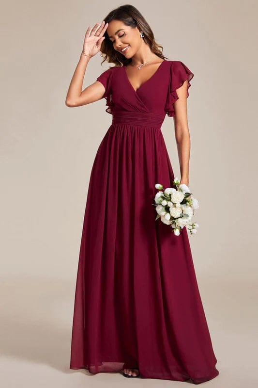 Ever-Pretty Chiffon Swatch #Color_Burgundy