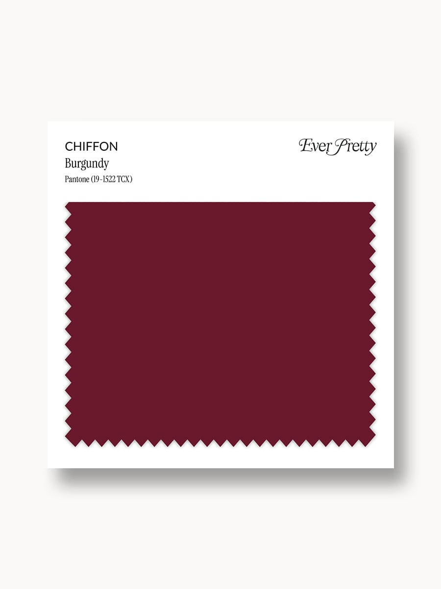 Ever-Pretty Chiffon Swatch Burgundy
