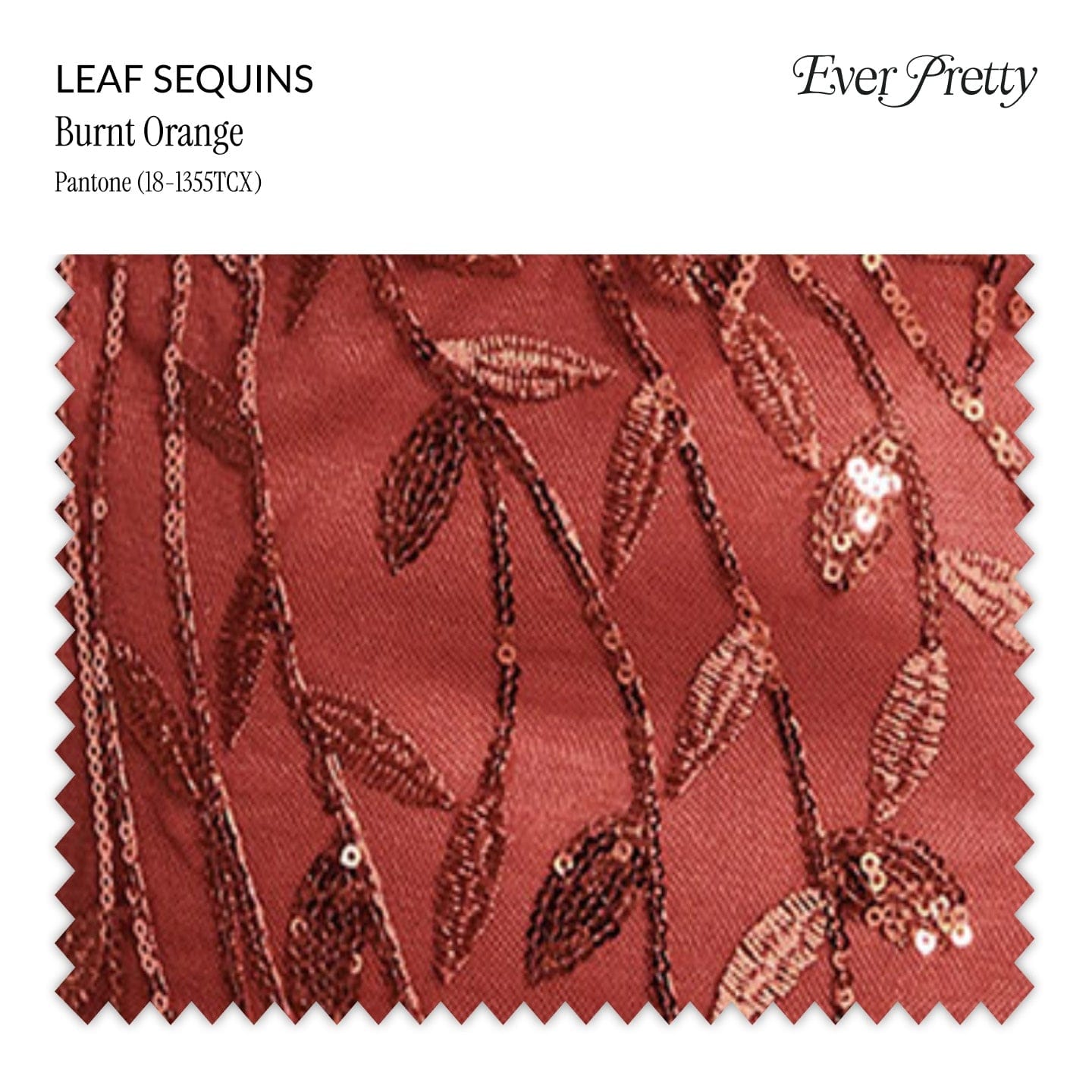 Ever-Pretty Leaf Sequin Swatch #Color_Burnt Orange