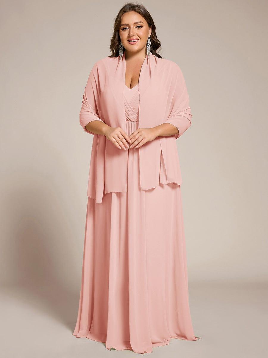 Elegant Women's Chiffon Shawl For Special Occasion #color_Pink