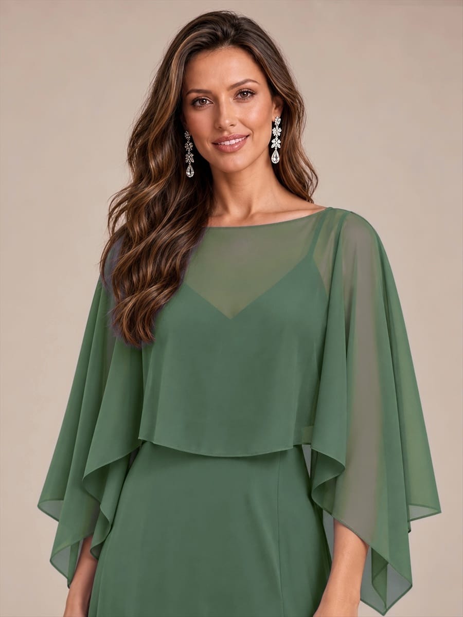 Contemporary Eveningwear Product Detail Design shawl #color_Eucalyptus Green
