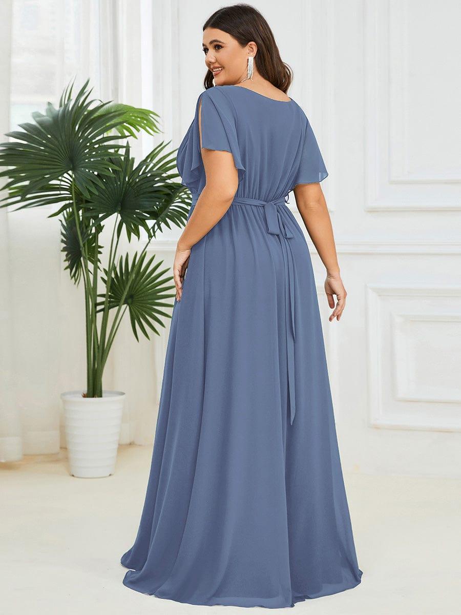 Dusty Blue Bridesmaid Gowns #style_EE0164ADN