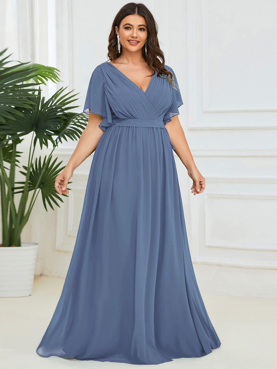 Dusty Blue Bridesmaid Gowns #style_EE0164ADN