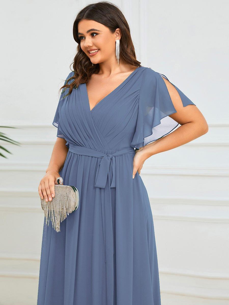 Dusty Blue Bridesmaid Gowns #style_EE0164ADN