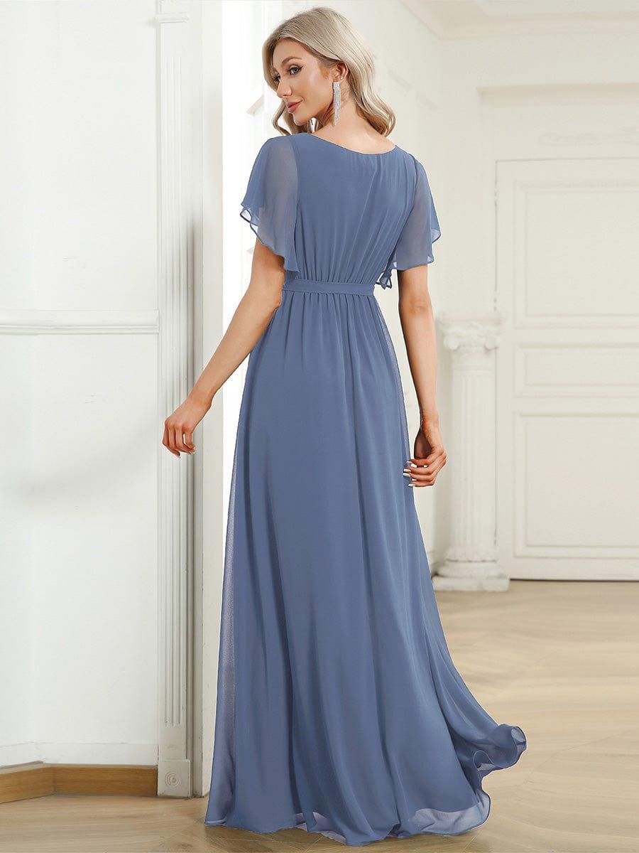 Dusty Blue Bridesmaid Gowns #style_EE0164ADN
