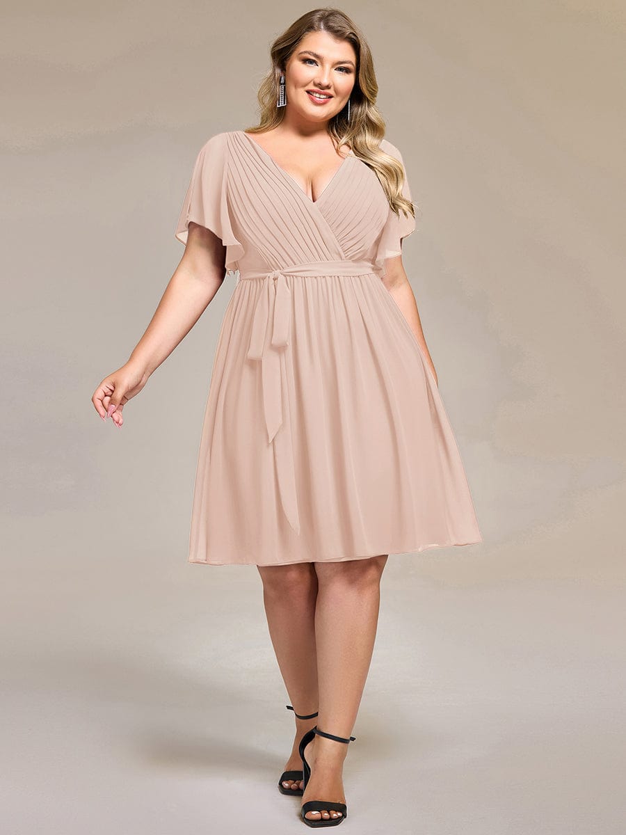 Tie-Waist Midi Bridesmaid Dress #color_Blush