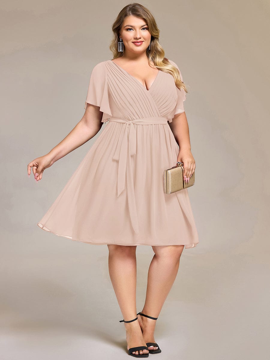 Tie-Waist Midi Bridesmaid Dress #color_Blush