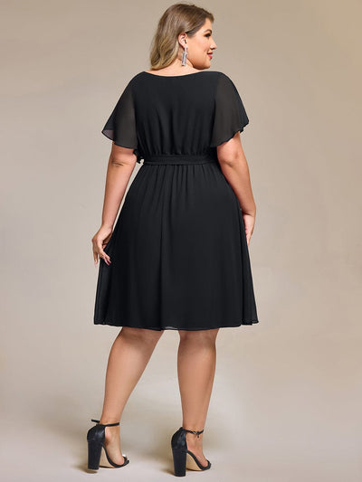 Tie-Waist Midi Bridesmaid Dress #color_Black