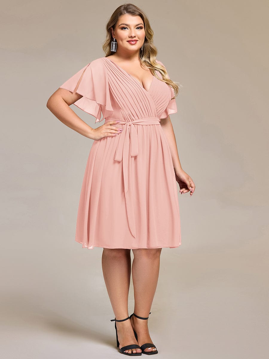 Tie-Waist Midi Bridesmaid Dress #color_Pink