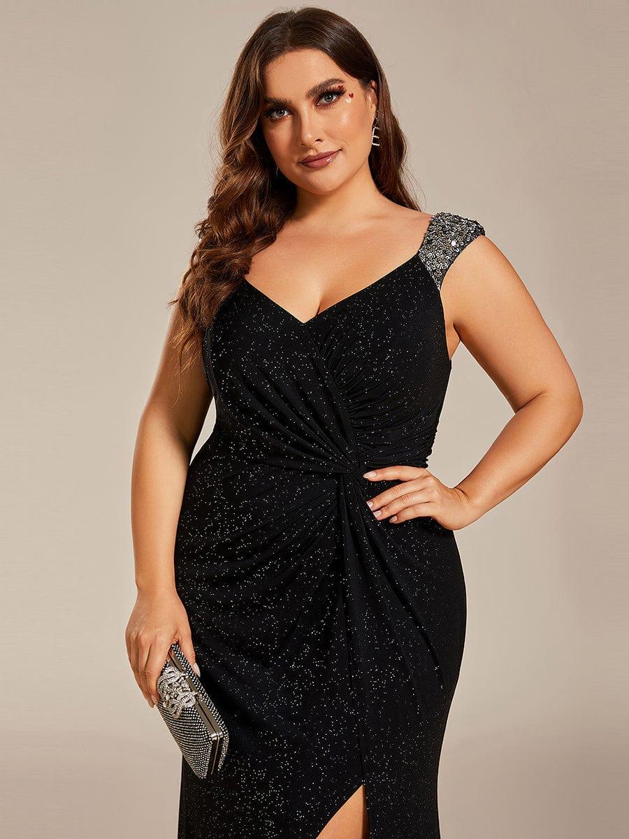 Elegant Sequin Prom Dress #color_Black