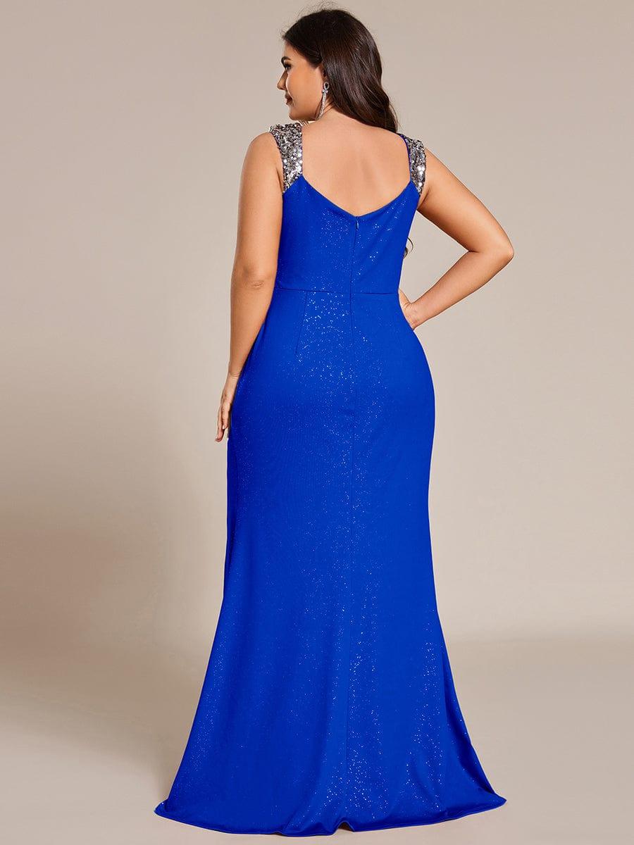 Elegant Sequin Prom Dress #color_Sapphire Blue