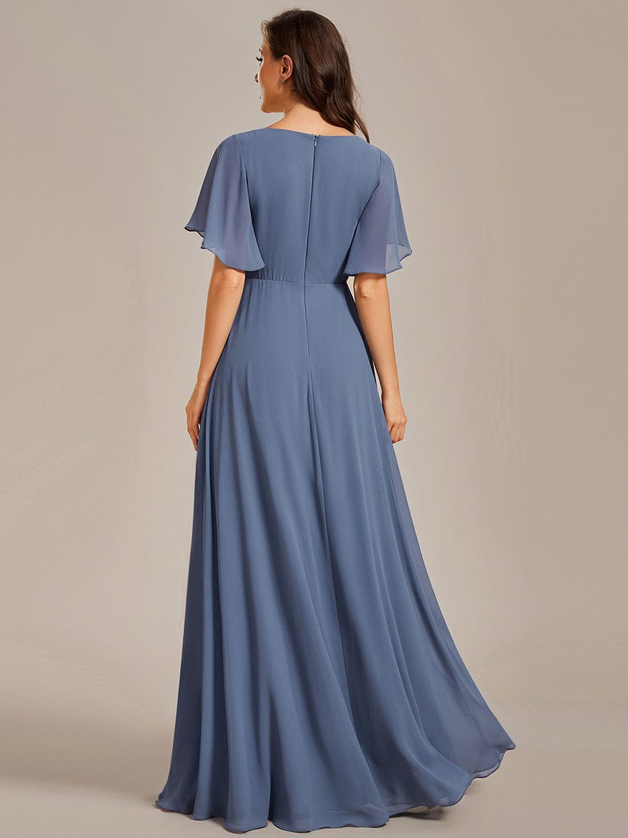 Dusty Blue Bridesmaid Gowns #style_EE01960DN