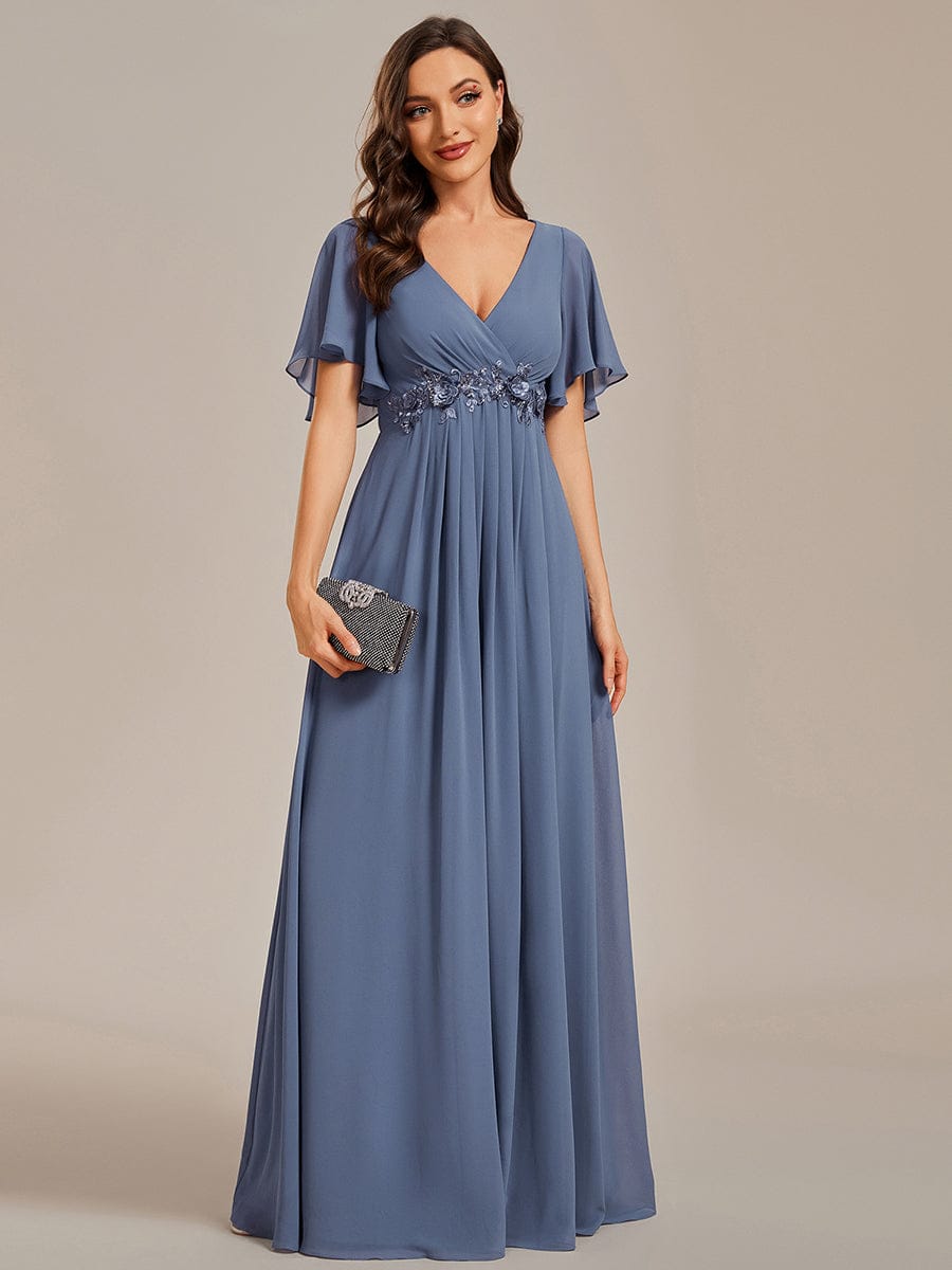 Dusty Blue Bridesmaid Gowns #style_EE01960DN