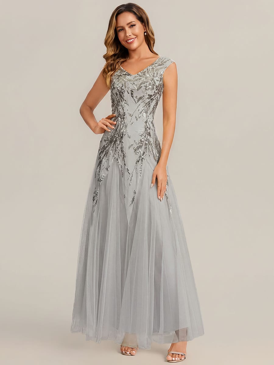 ever FREYA|Embroidered Sequin Cap Sleeve Dress