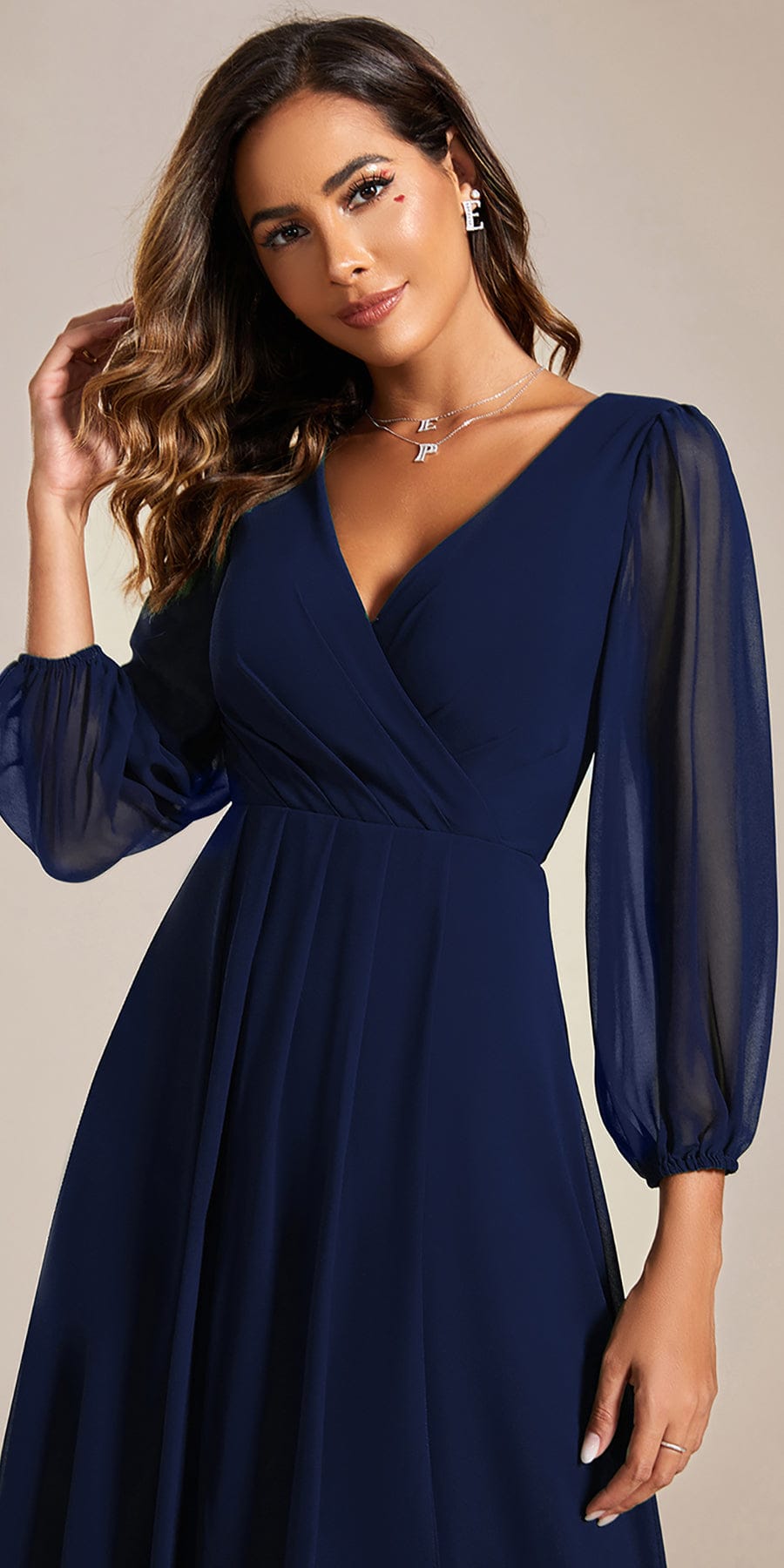 Navy Blue Bridesmaid Dresses #style_EG01926NB