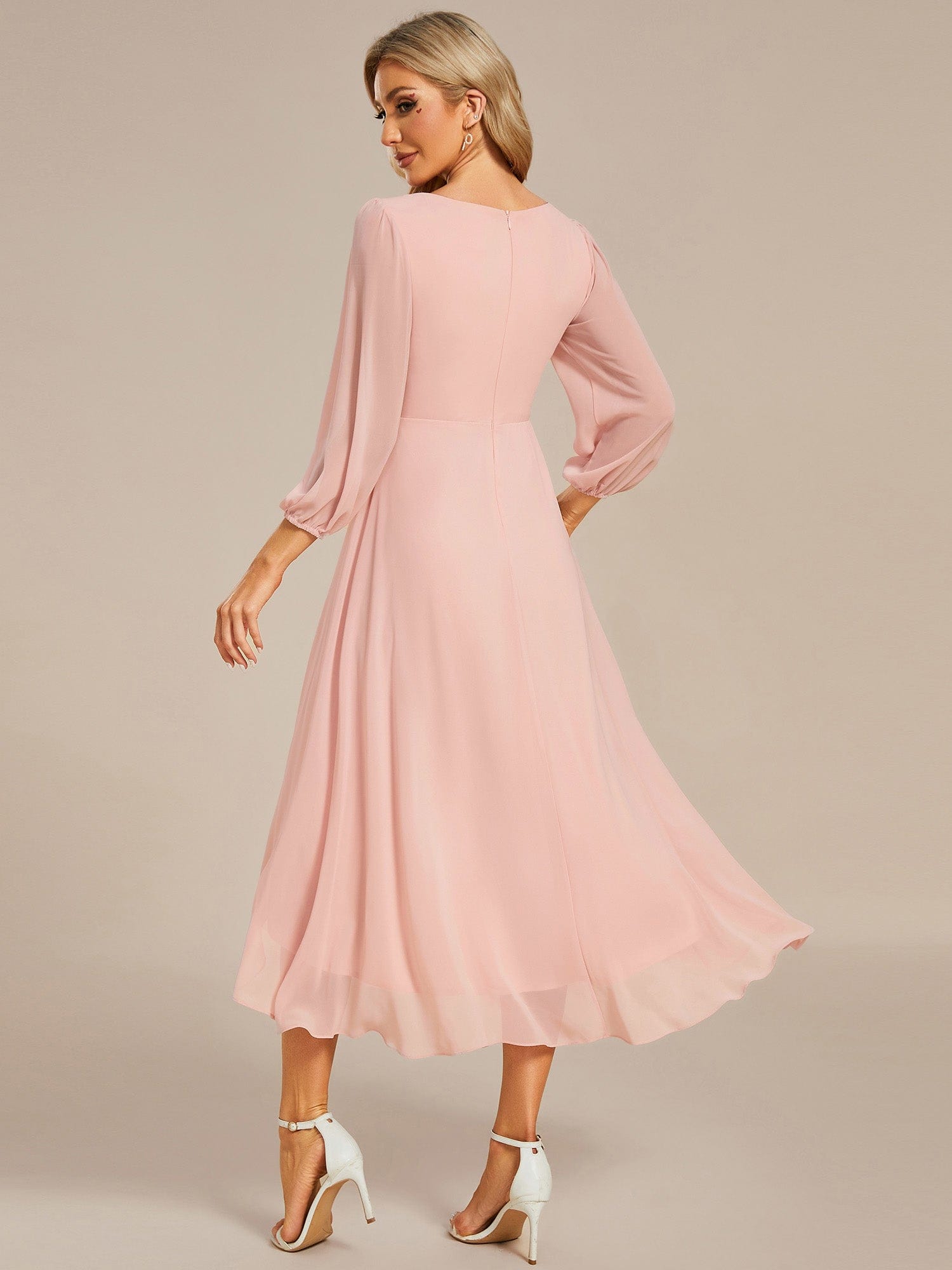 Pink Chiffon Bridesmaid Dresses #style_EG01926PK