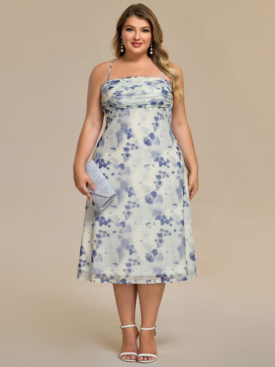 Floral Adjustable Multiway Wedding Guest Dress #color_Blue Floral