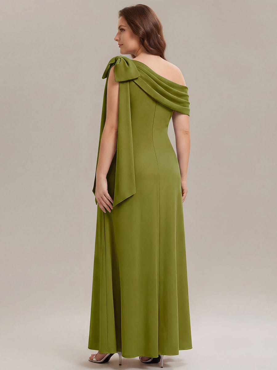 Bow Knit Sleeveless Dress #color_Citron