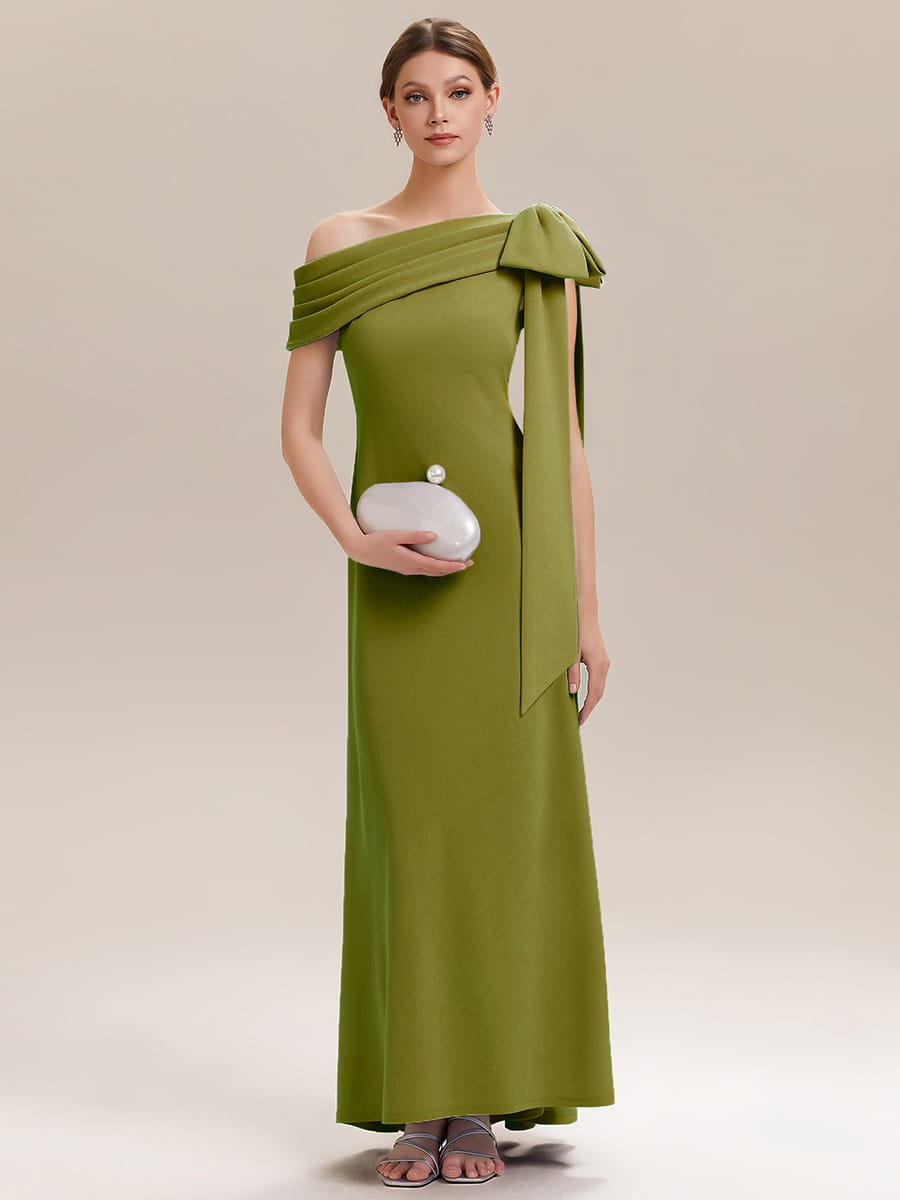Bow Knit Sleeveless Dress #color_Citron