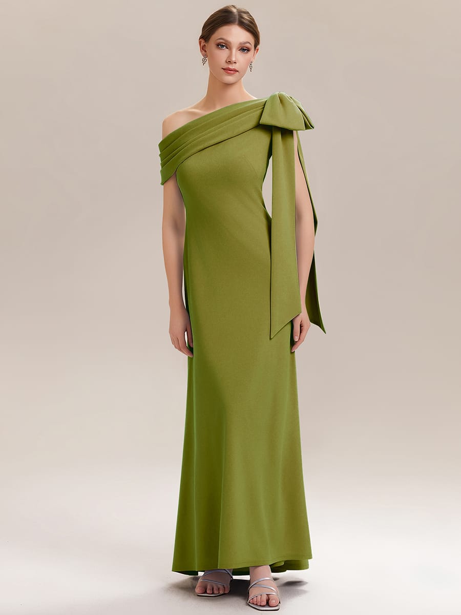 Bow Knit Sleeveless Dress #color_Citron