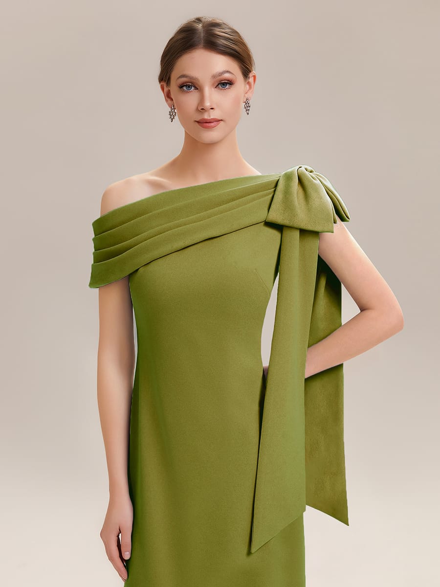 Bow Knit Sleeveless Dress #color_Citron