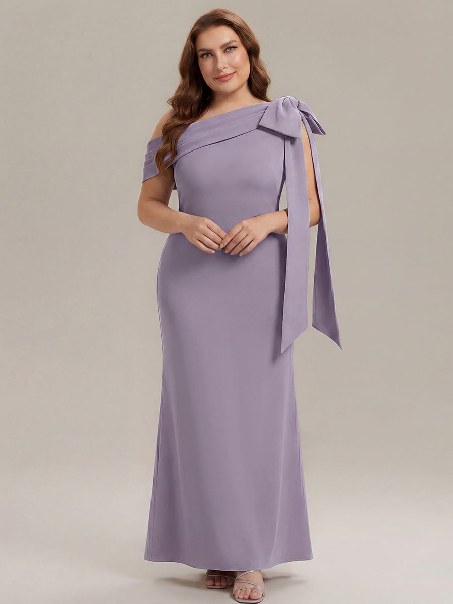 Bow Knit Sleeveless Dress #color_Frosted Lilac