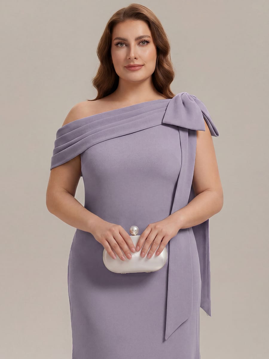 Bow Knit Sleeveless Dress #color_Frosted Lilac