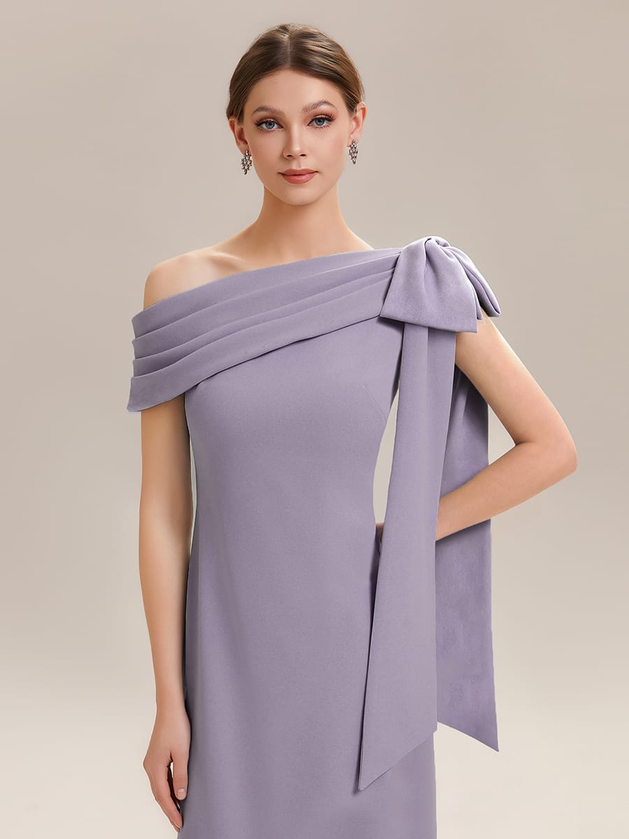 Bow Knit Sleeveless Dress #color_Frosted Lilac