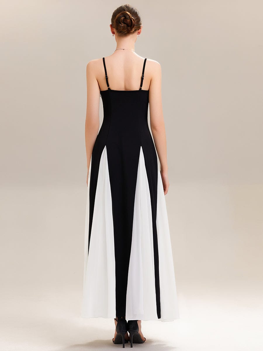 Knit Sleeveless A-Line Dress #color_Black