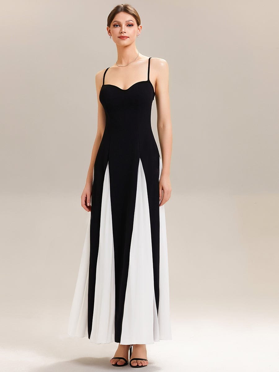 Knit Sleeveless A-Line Dress #color_Black