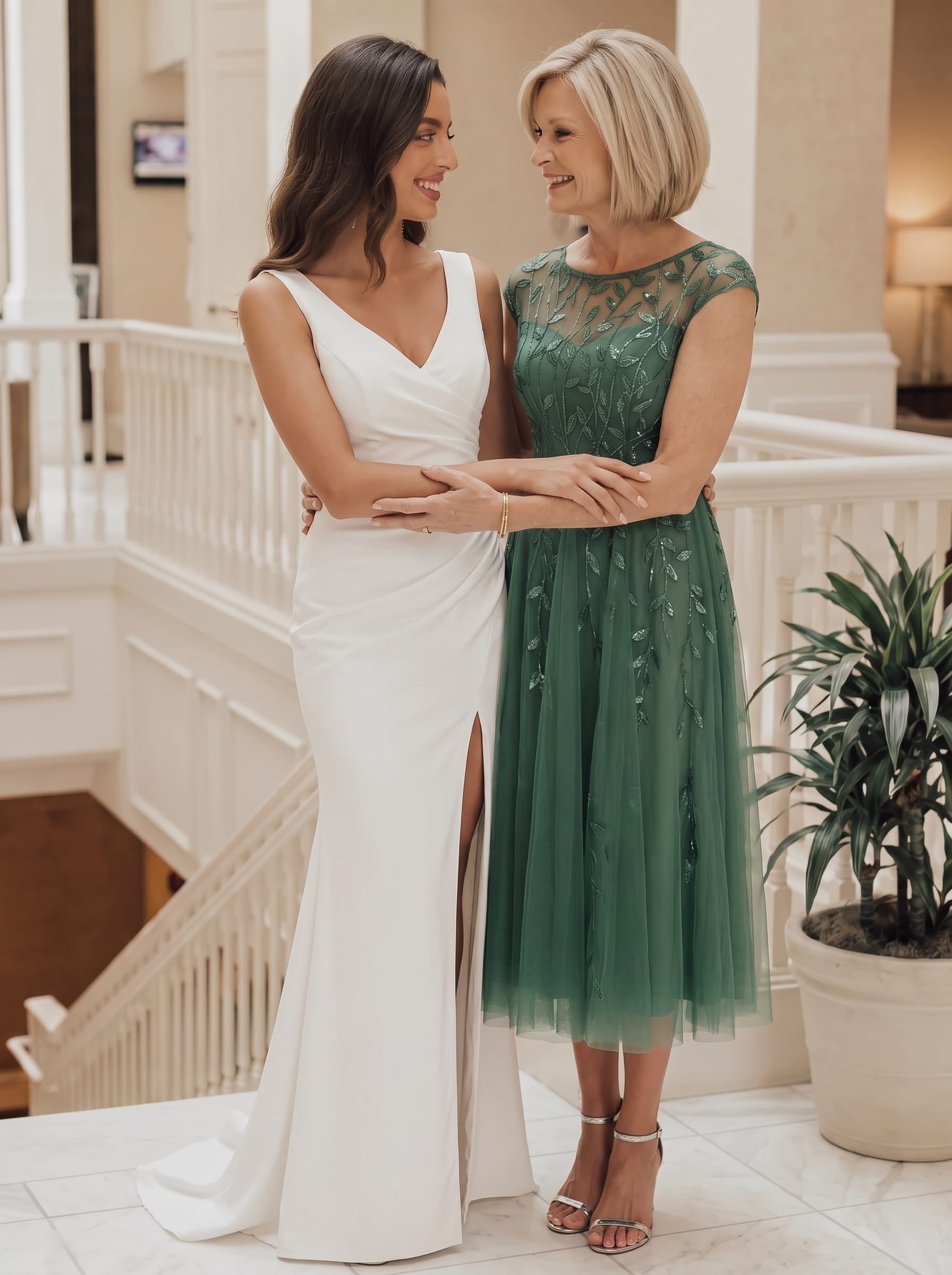 See-through Sequin Cap Sleeve Dress #color_Eucalyptus Green