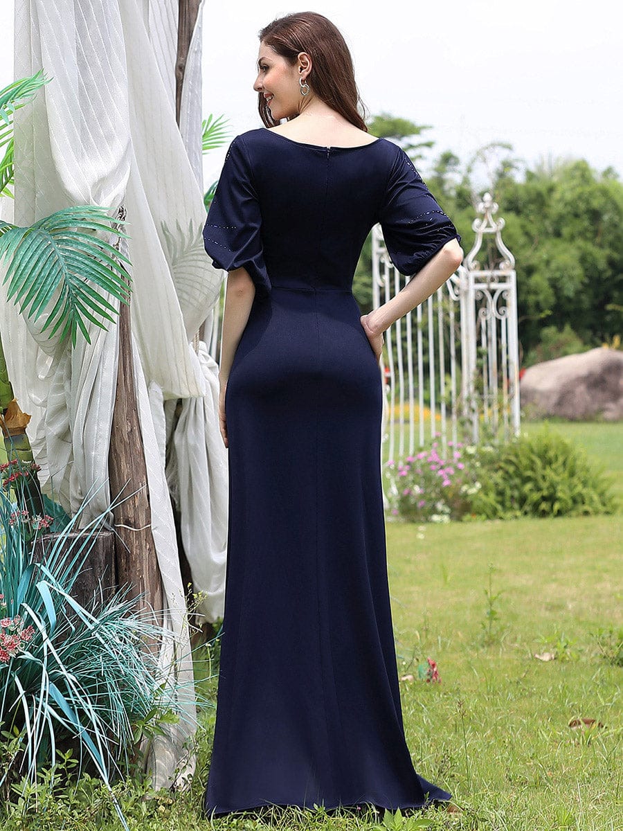 Navy Blue Bridesmaid Dresses #style_EP00544NB