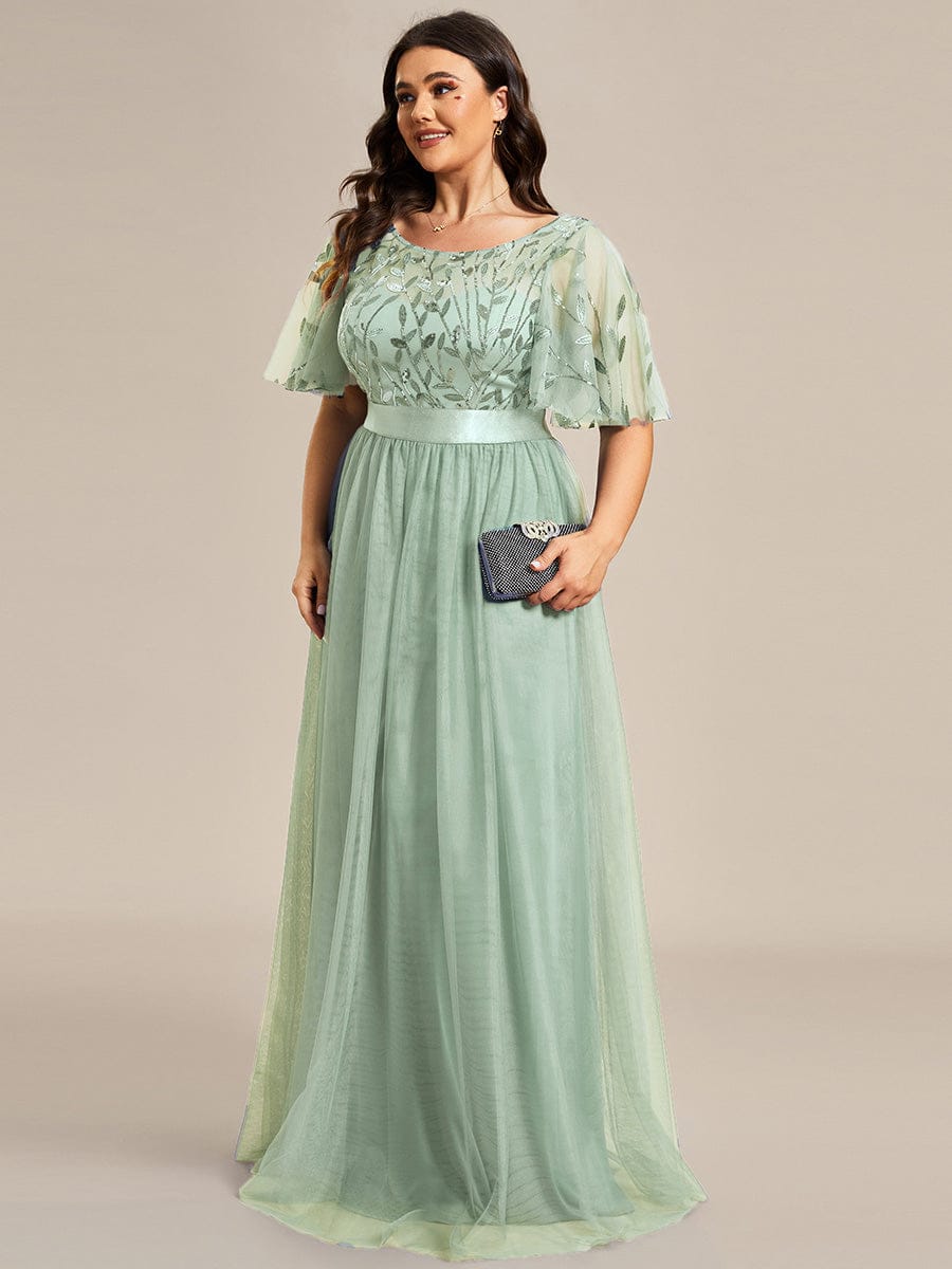 Sage Green Bridesmaid Dresses #style_EP00904MG