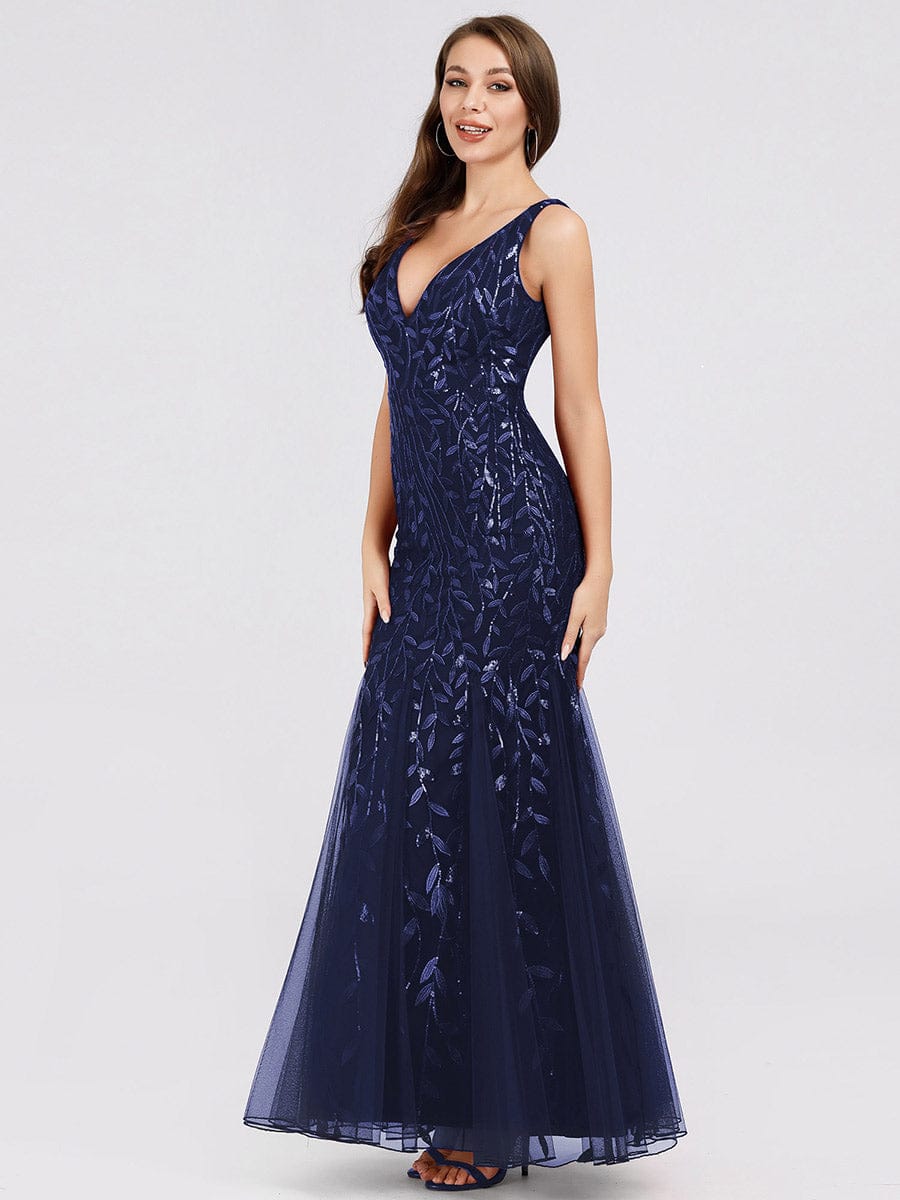 Navy Blue Bridesmaid Dresses #style_EP07886NB