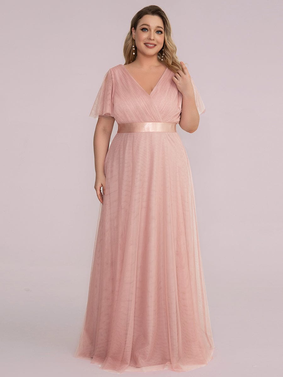Pink Chiffon Bridesmaid Dresses #style_EP07962PK