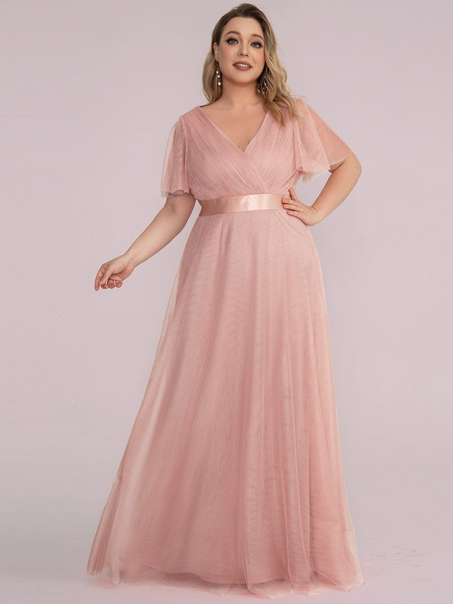 Pink Chiffon Bridesmaid Dresses #style_EP07962PK