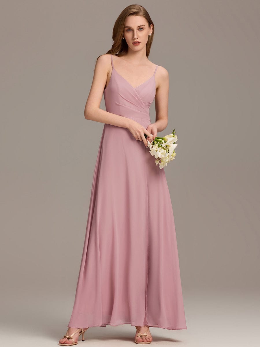 Navy Chiffon Bridesmaid Dresses #style_ES0128BDR