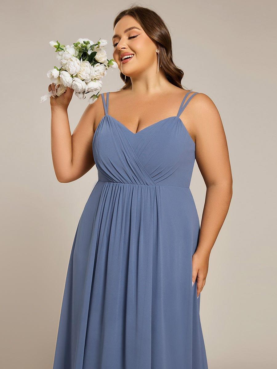 Dusty Blue Bridesmaid Gowns #style_ES01692DN