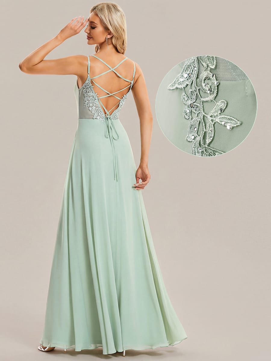 Sage Green Bridesmaid Dresses #style_ES01692MG