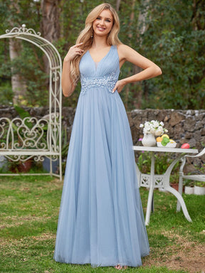 Elegant Sleeveless V-Neck A-Line Bridesmaid Dress