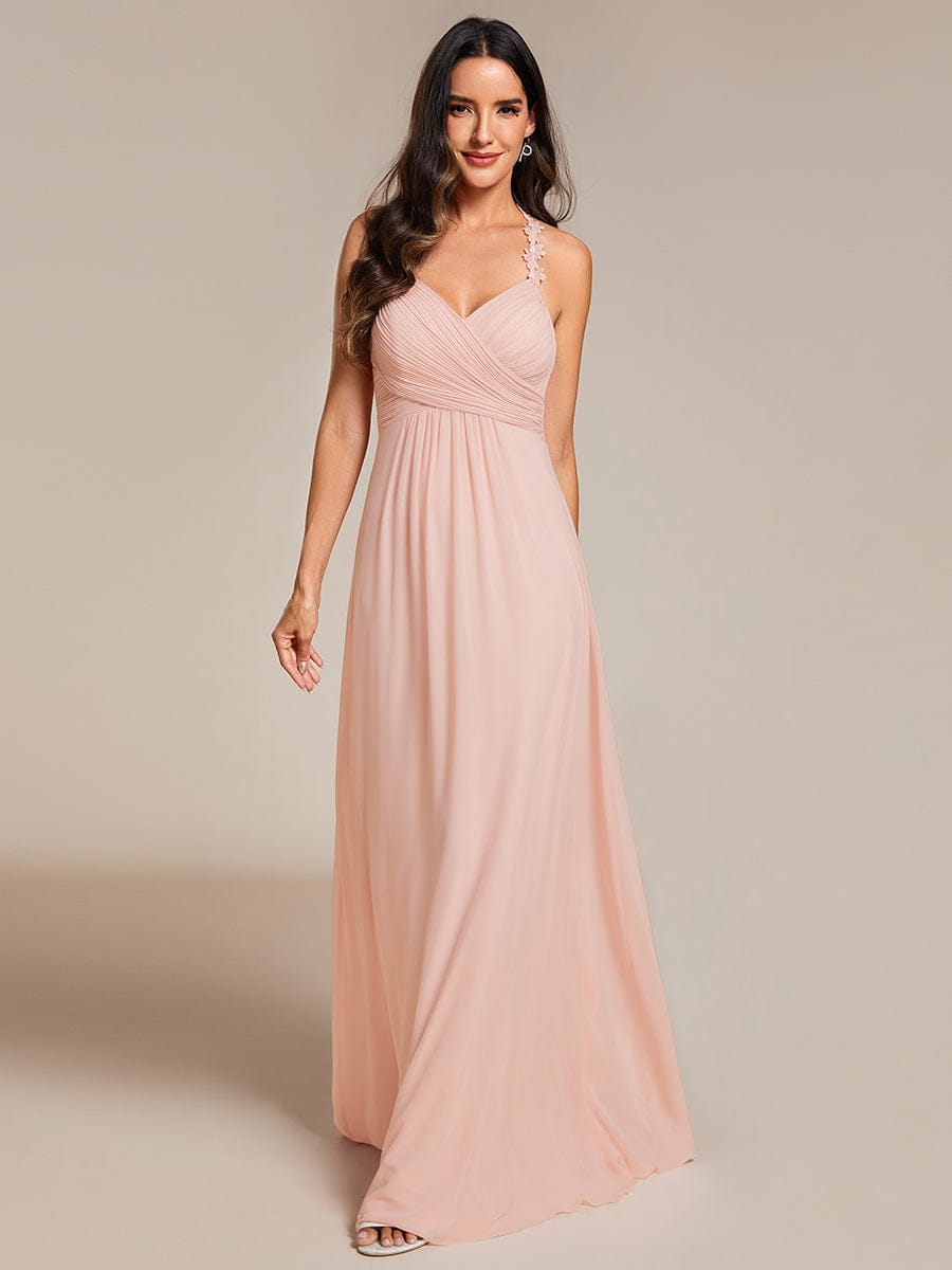 Pink Chiffon Bridesmaid Dresses #style_ES02092PK