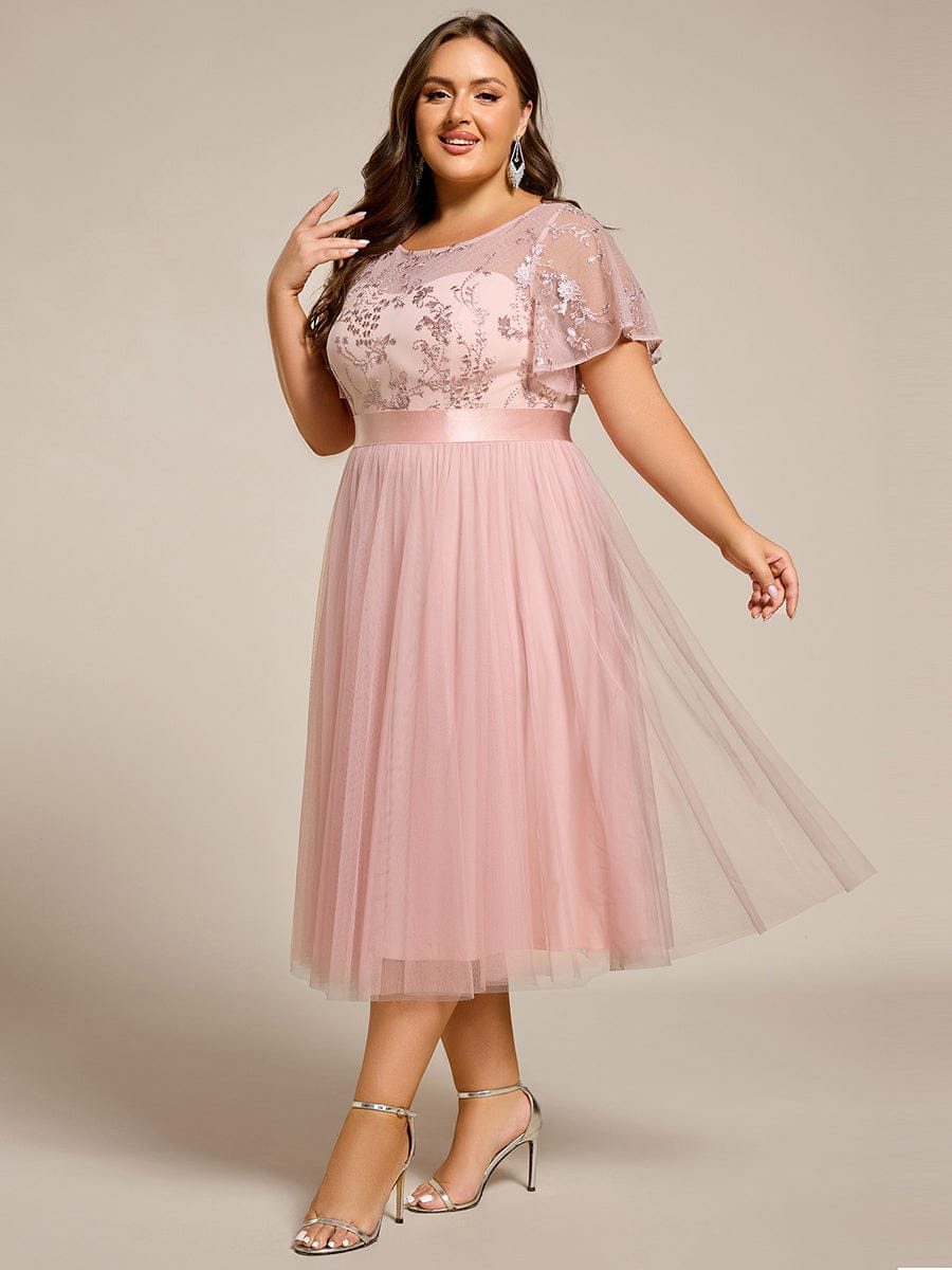 Pink Chiffon Bridesmaid Dresses #style_ES02293PK