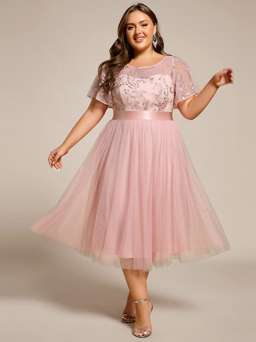 Pink Chiffon Bridesmaid Dresses #style_ES02293PK